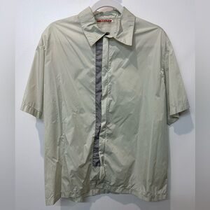 Prada Nylon Zip Up Short sleeve top